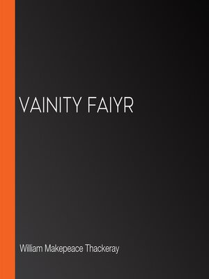 cover image of Vainity Faiyr